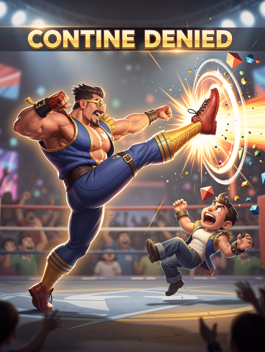 Arcade Continue Denied finisher
