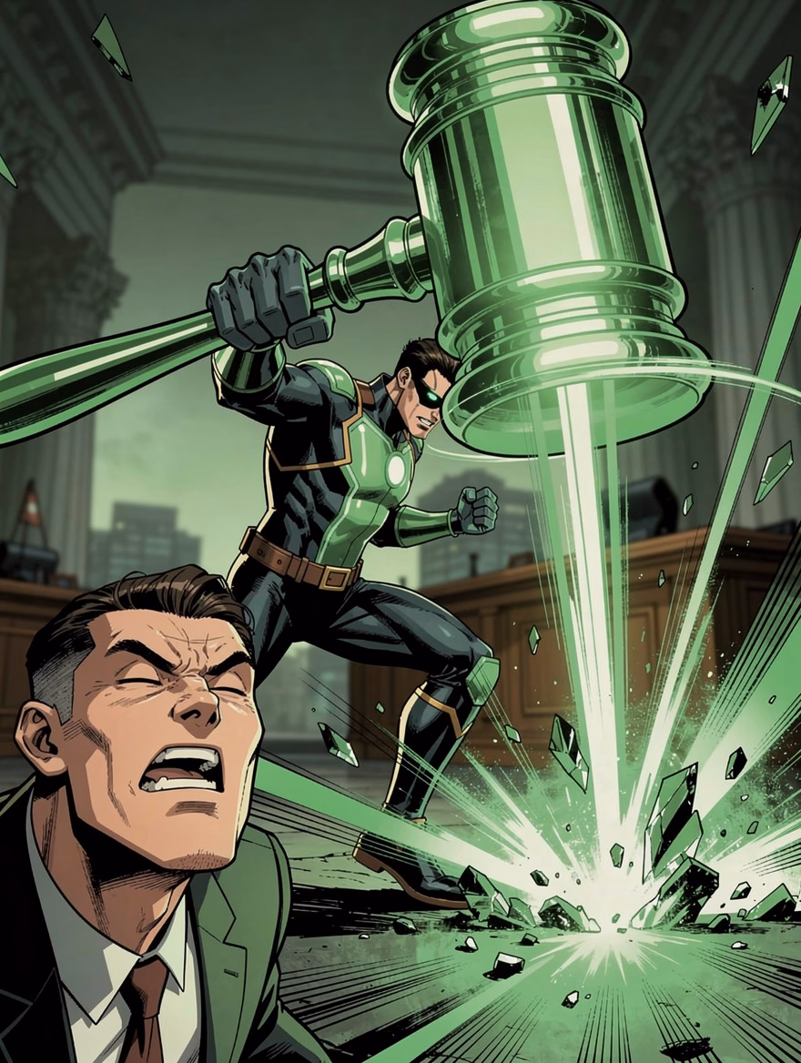 Emerald Verdict Gavel Pop finisher