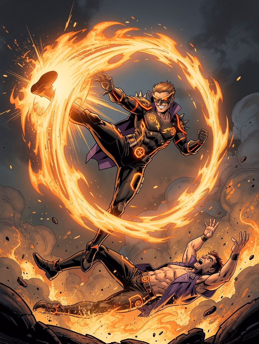 Flame Wheel Shutdown finisher