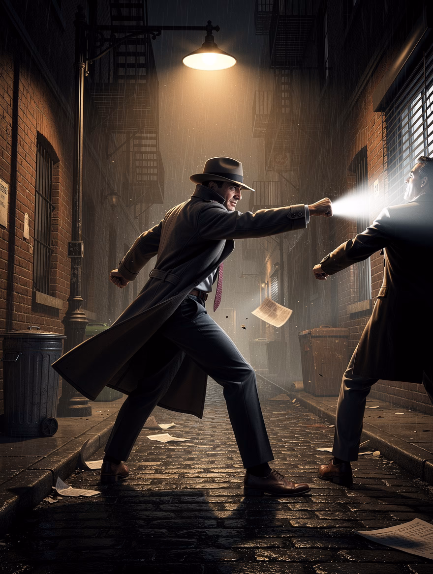 Noir Alley Knockout Caption finisher