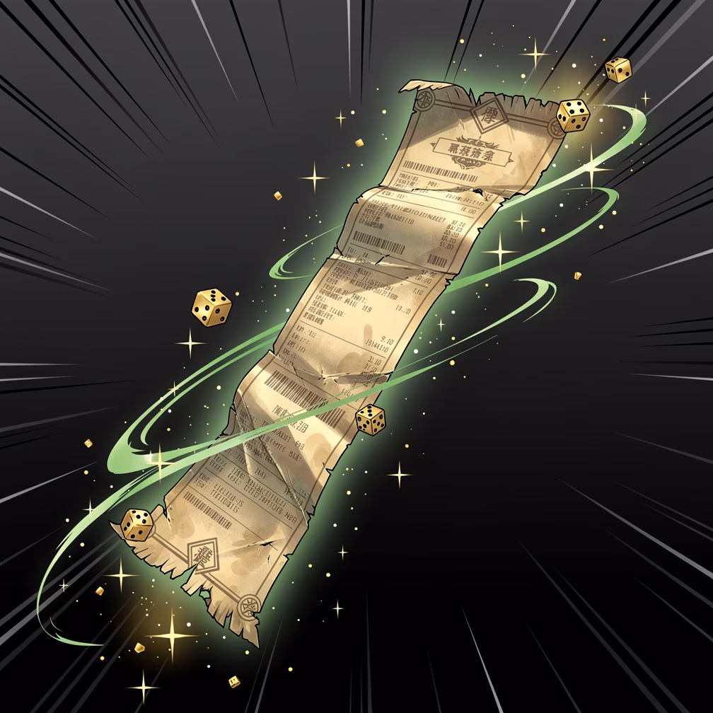 Convenience Store Receipt Talisman item