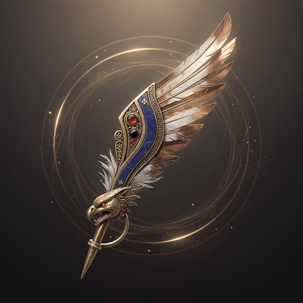 Griffin Feather Brooch item