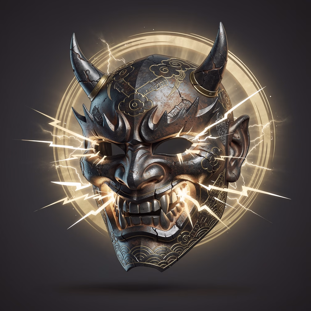 Oni Iron Grin Mask item