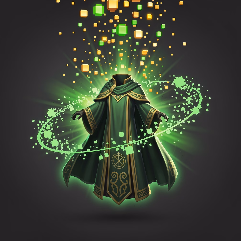 Sacred Green Cloak item