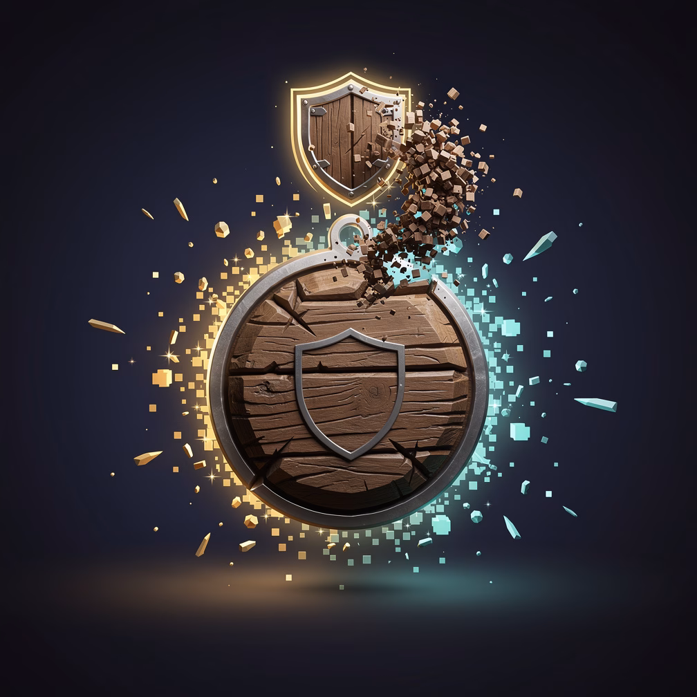 Wooden Shield Charm item