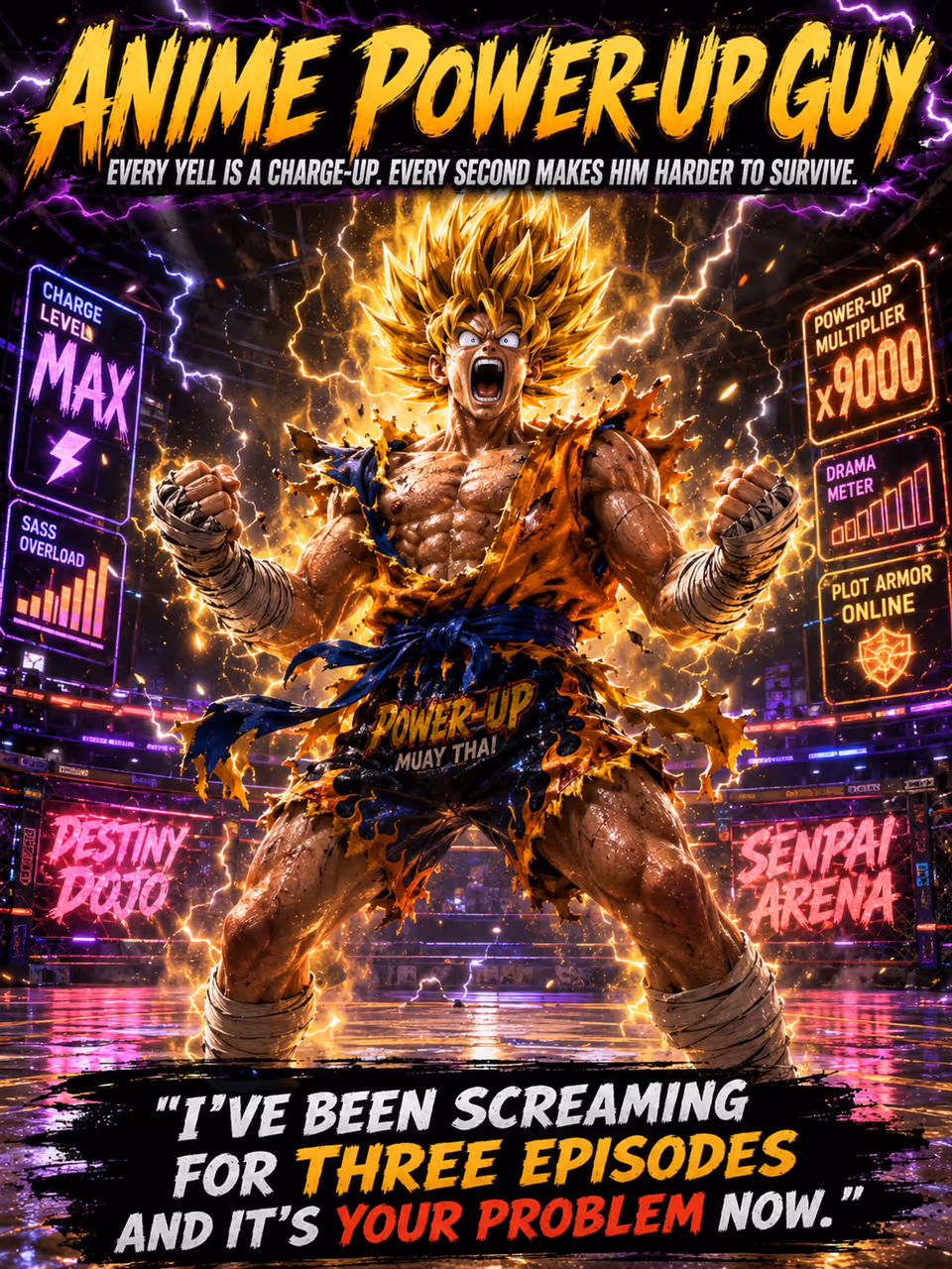 Anime Power-Up Guy — opponent portrait