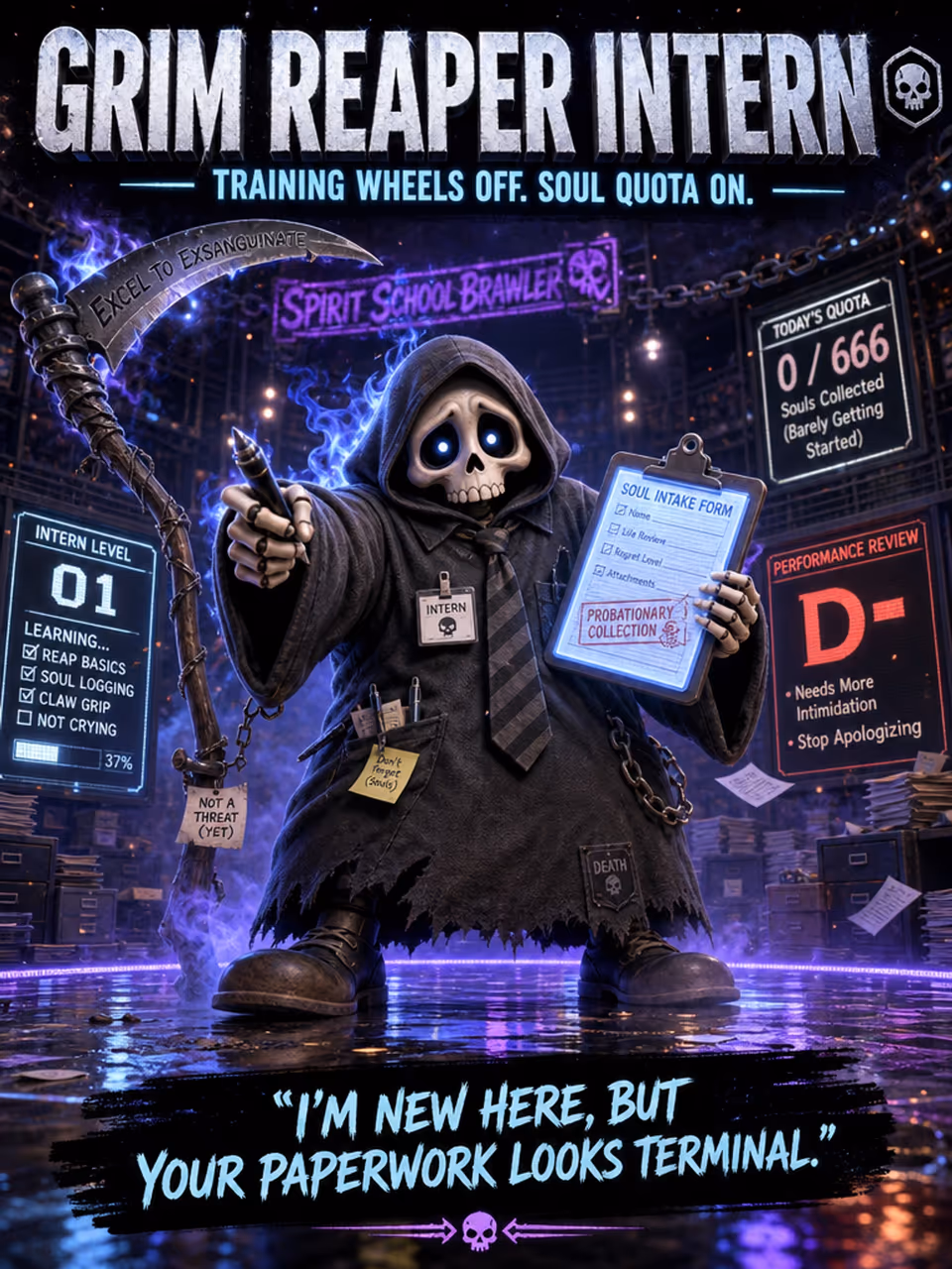Grim Reaper Intern — opponent portrait