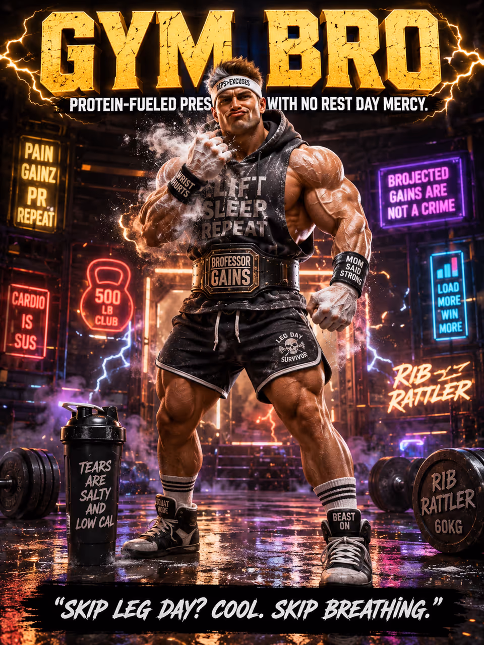Gym Bro — opponent portrait