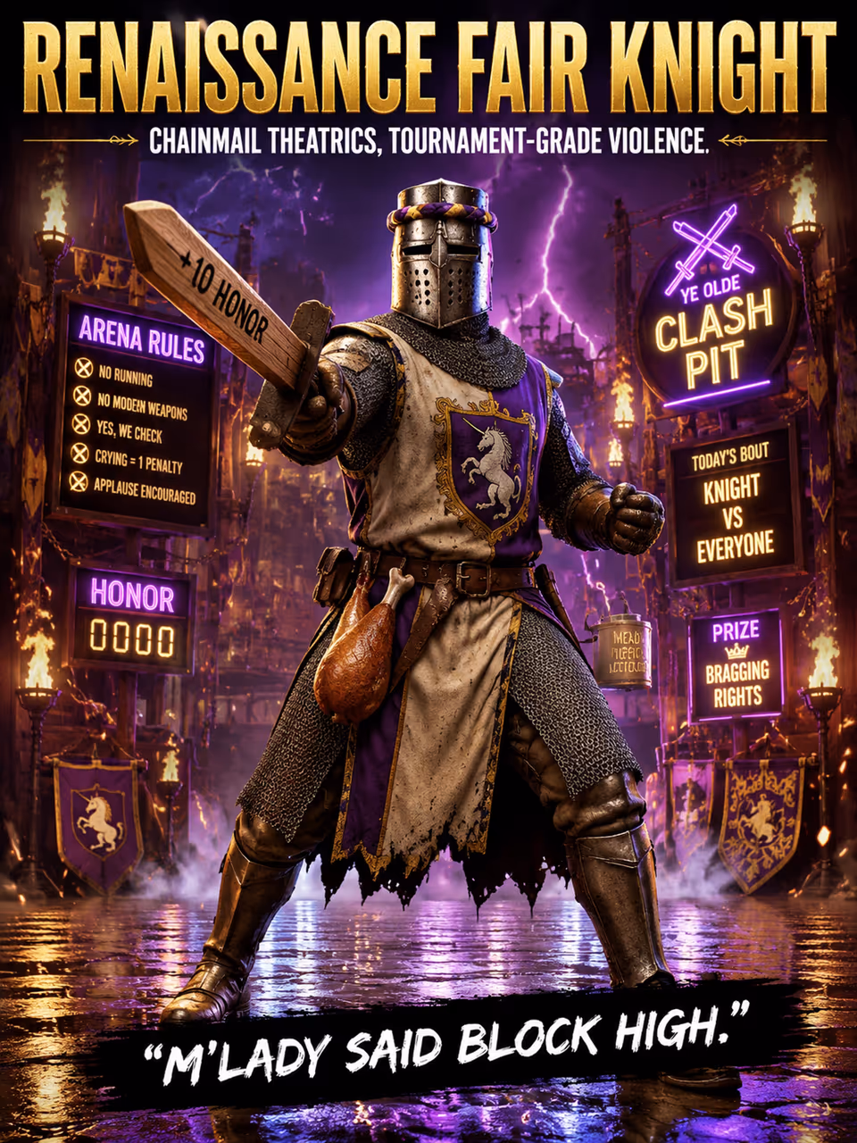 Renaissance Fair Knight — opponent portrait