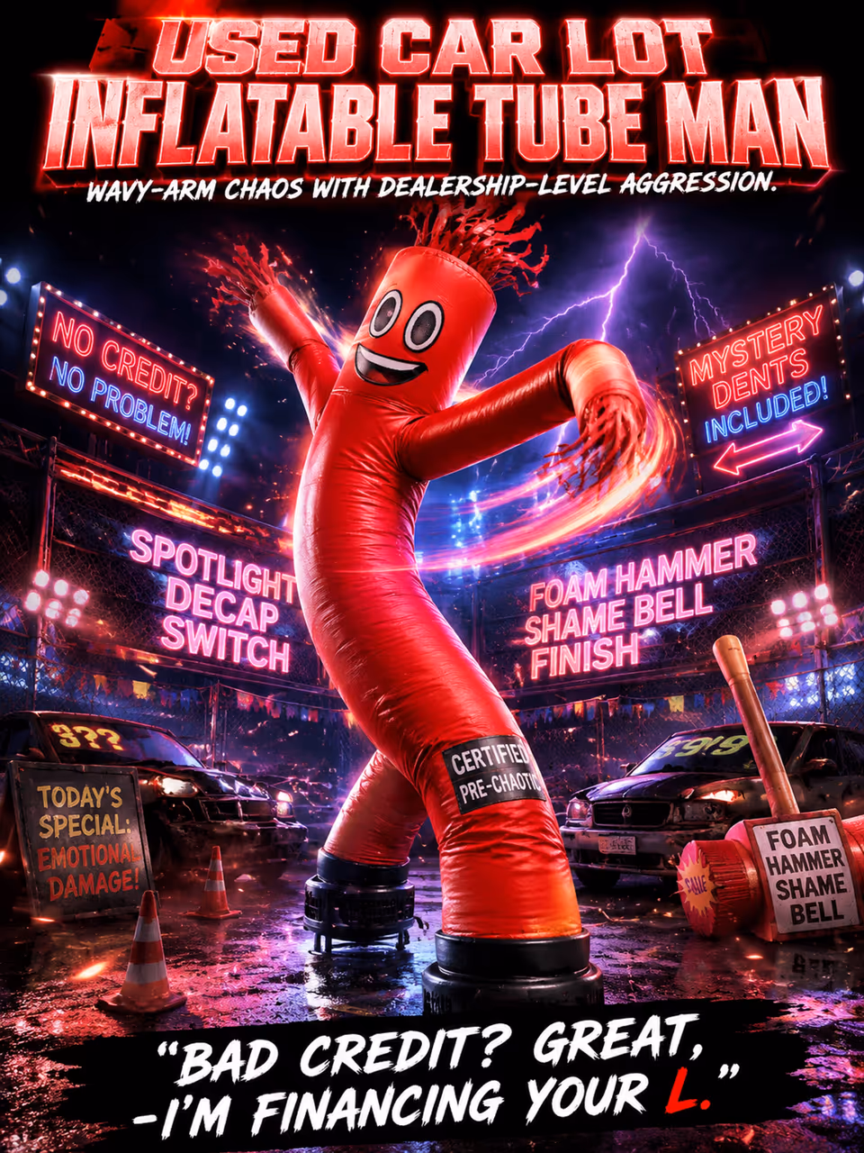Used Car Lot Inflatable Tube Man — opponent portrait