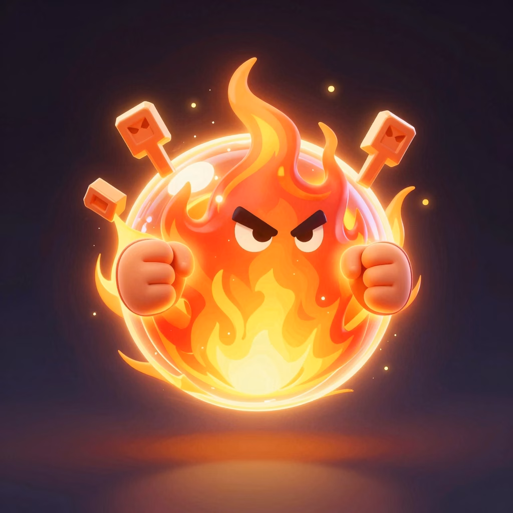Keyboard Flame Thread power-up