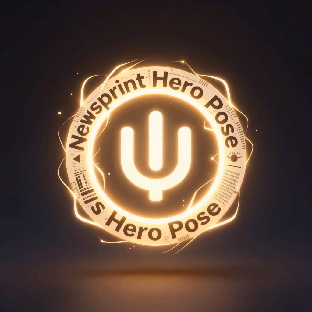 Newsprint Hero Pose power-up