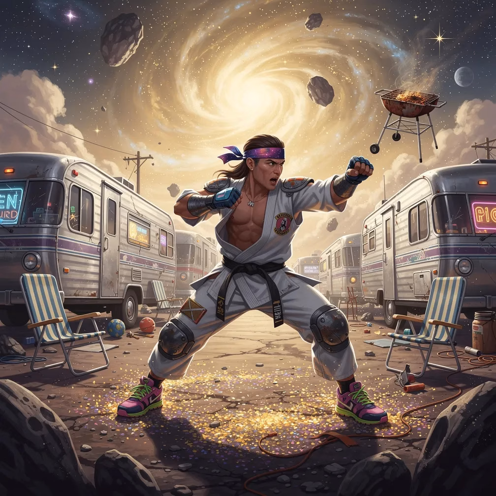 Cosmic Parking Lot Kung Fu fighting style