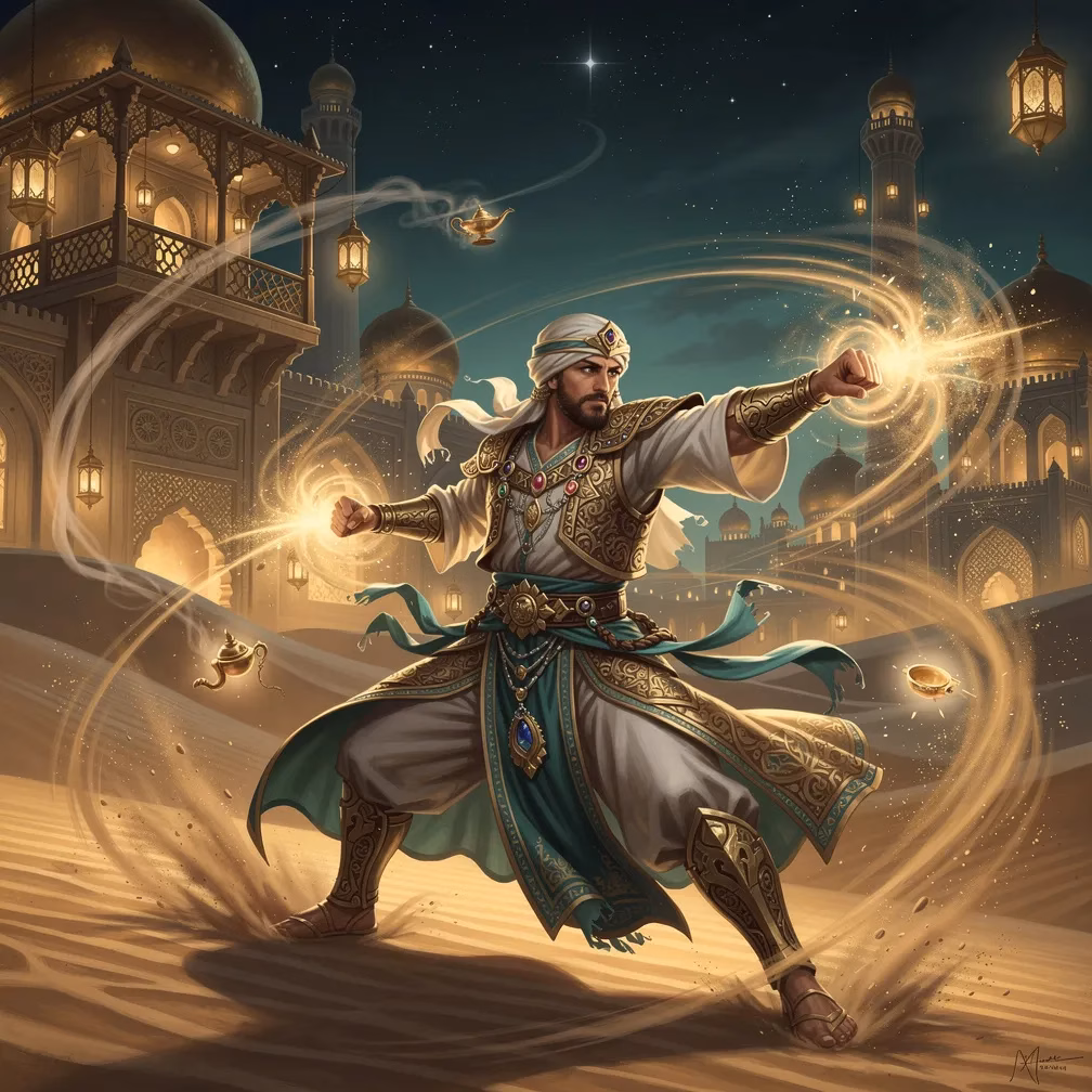 Djinn Sandstorm Boxing fighting style