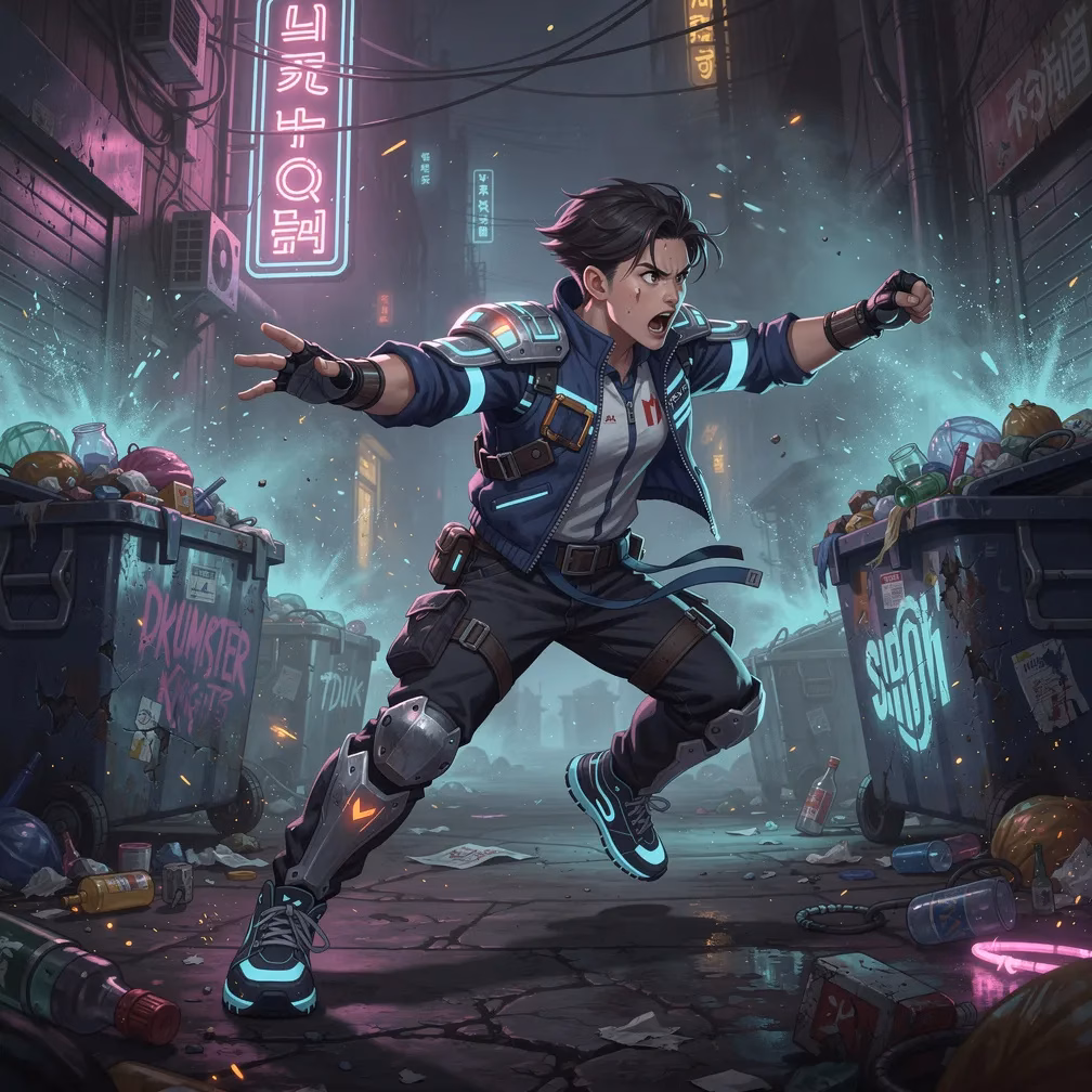 Dumpster Phoenix Flow fighting style