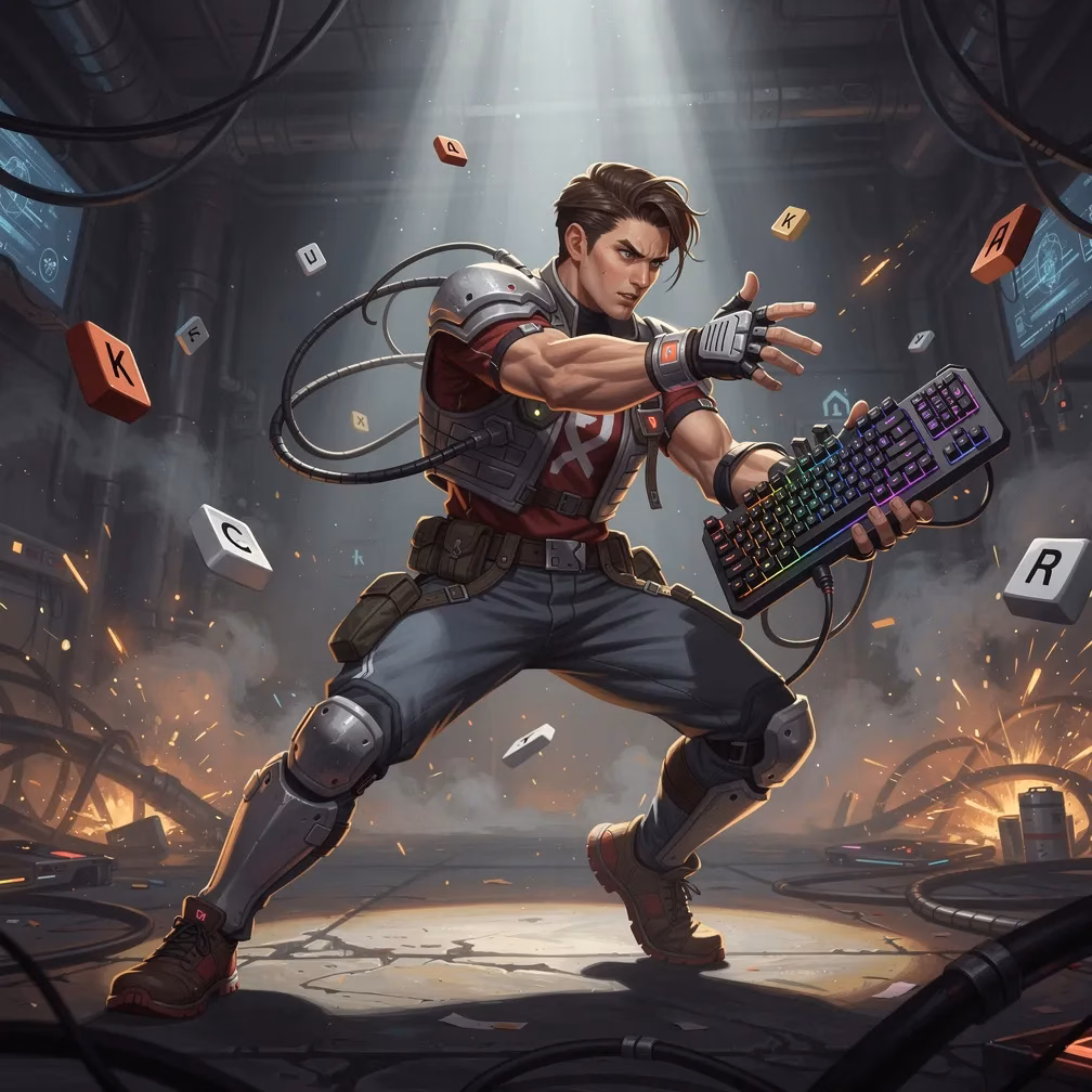 Keyboard Warlord Hands fighting style