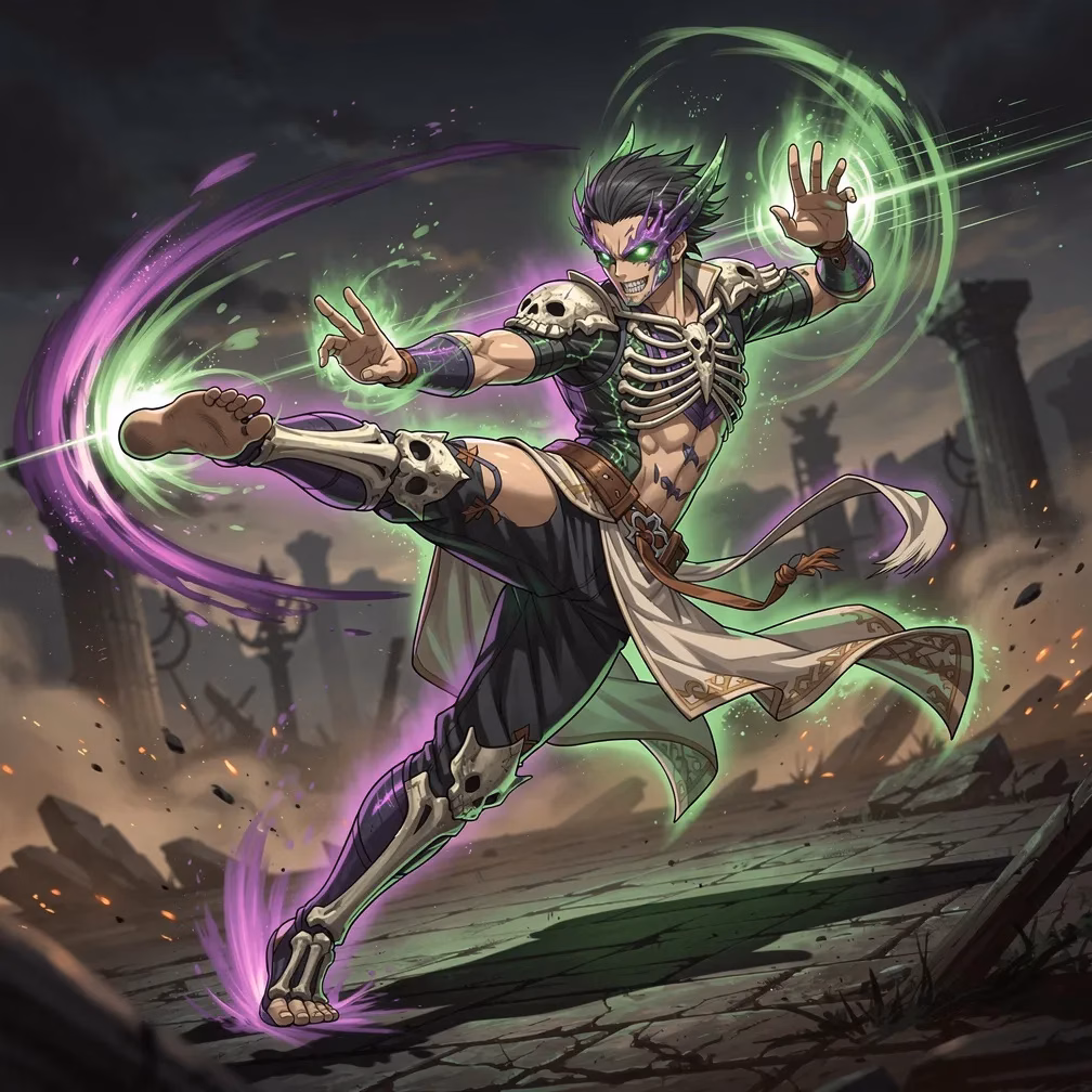Reaper Blade Footwork fighting style