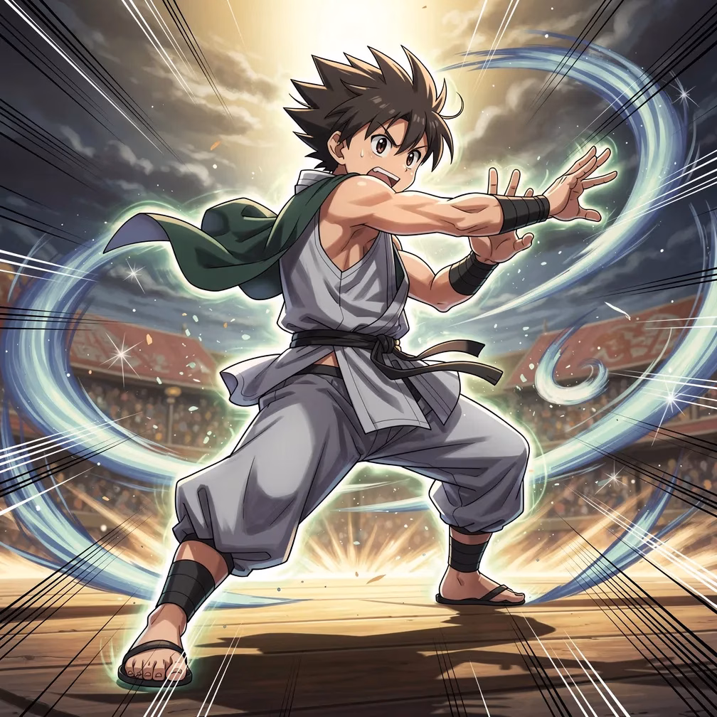 Snack-Fueled Power Pose fighting style