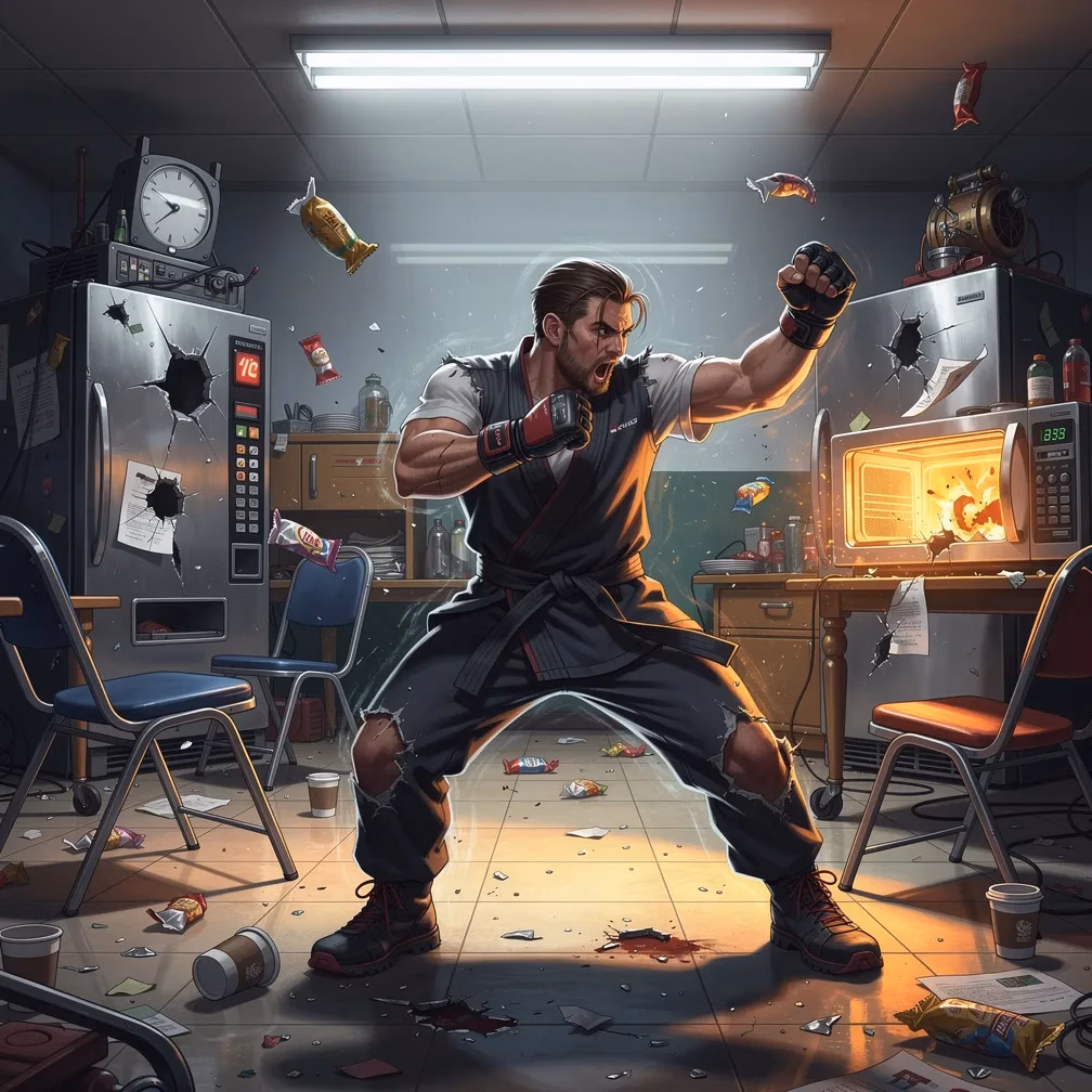 Soda Machine Boxing fighting style