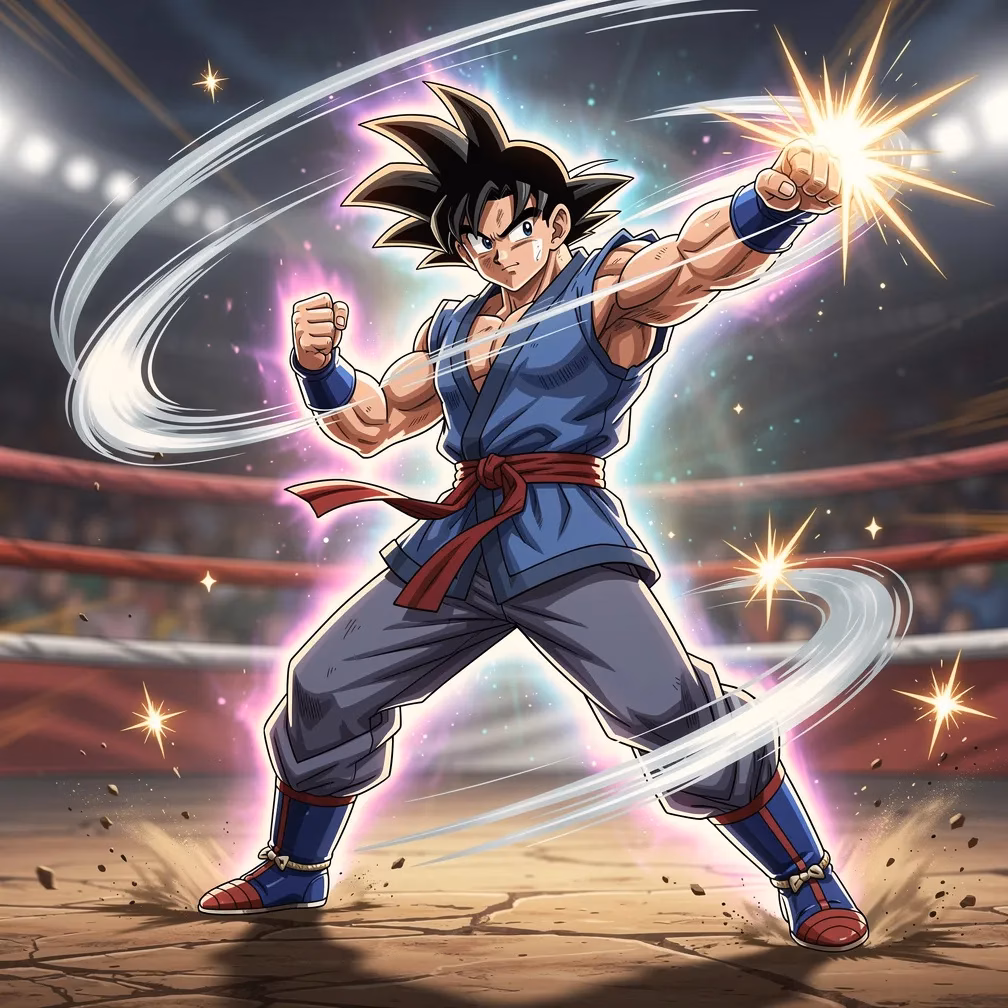 Training Arc Punch-Kick fighting style
