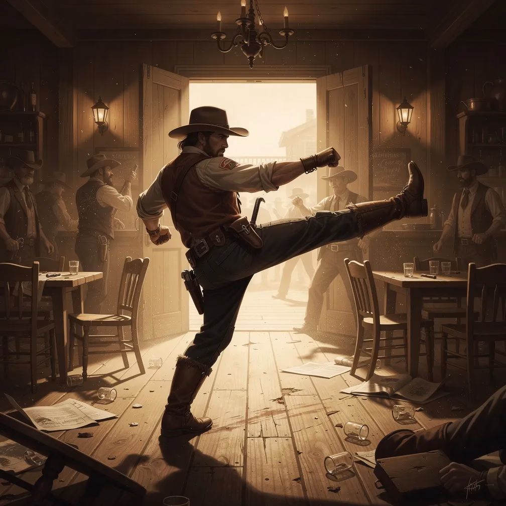 Western Saloon Quickstep fighting style