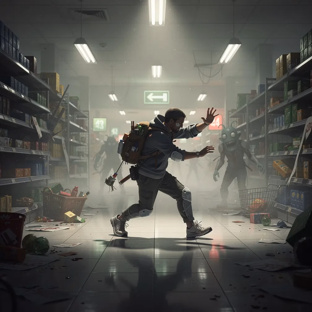 Zombie Mall Shuffler fighting style
