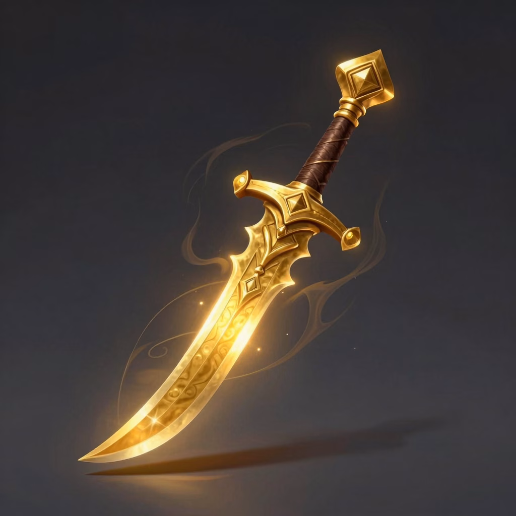 Djinn Brass Scimitar weapon