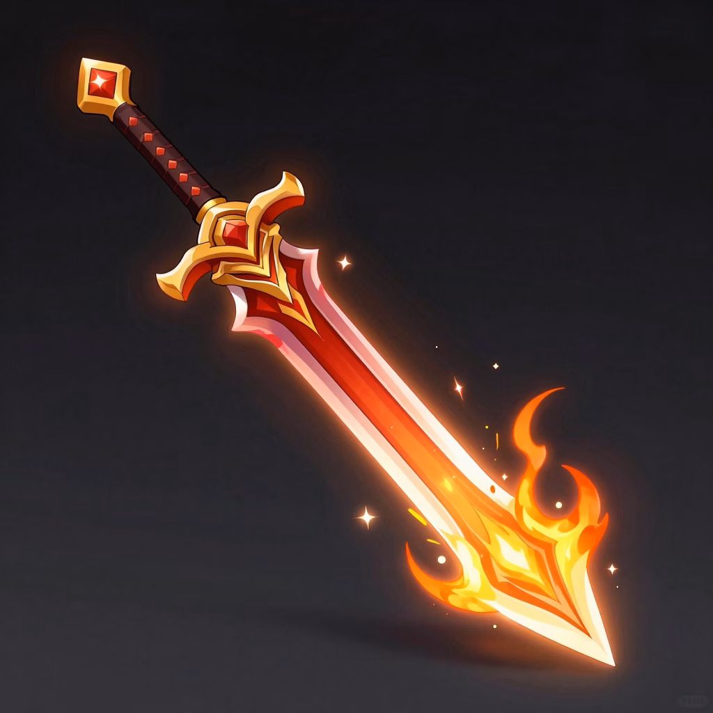 Flame Hunter Guard Blade weapon