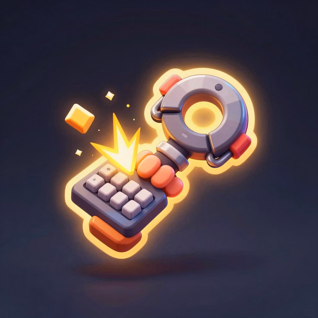 Keyboard Flail weapon