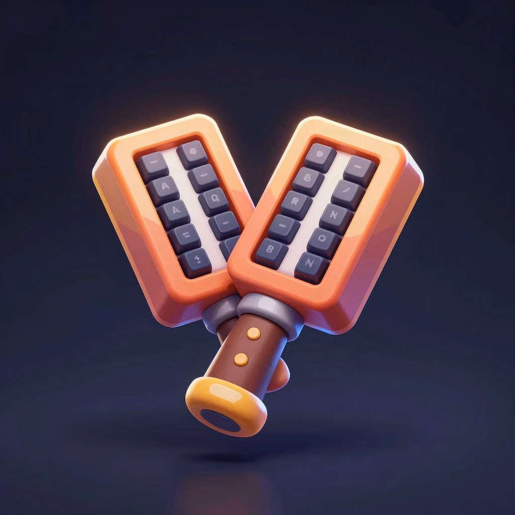 Keyboard Tonfa weapon