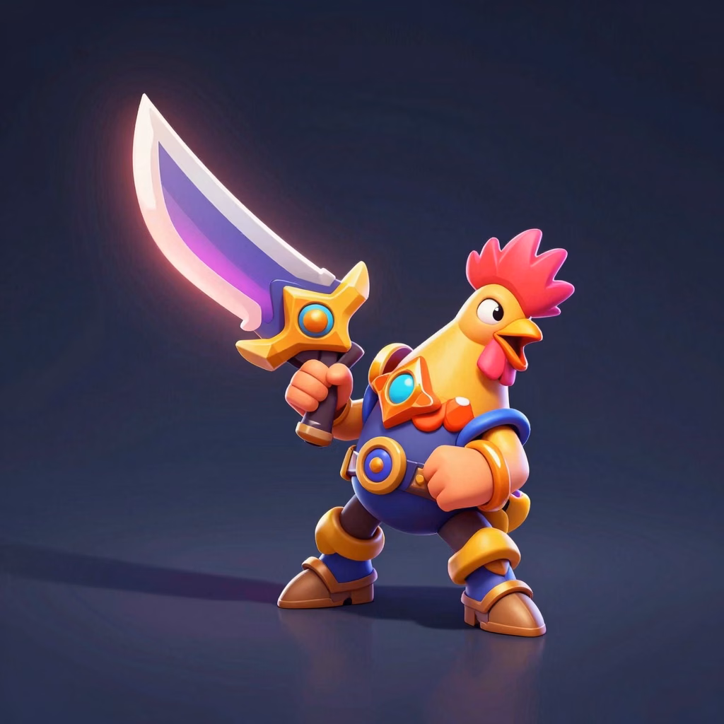 Neon Rooster Spur Blades weapon