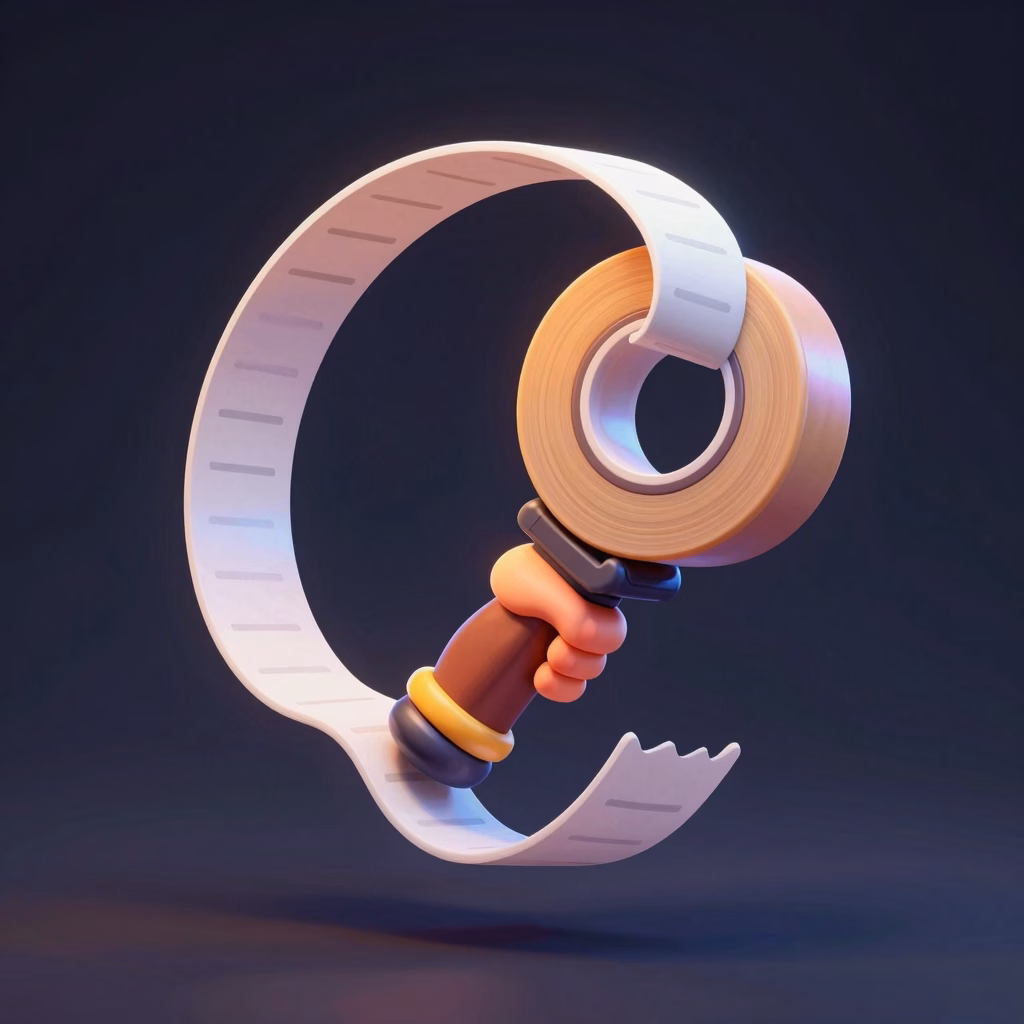 Receipt Tape Whip weapon